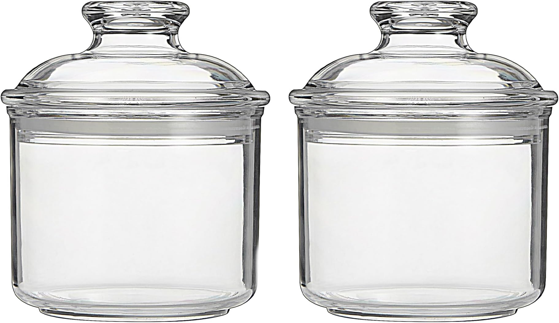 2pcs Acrylic Kitchen Clear jar with Airtight Lids