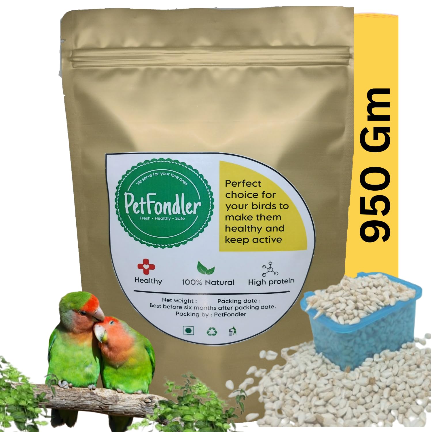 Kusum Dana, Safflower Seeds,Kusumulu 0.95 kg Beej All Type of Birds Food Nuts Dry Adult, Young, Senior, New Born Bird Food (PetFondler) (2) (B0C91BX62N) Amazon Price History, Amazon Price Tracker