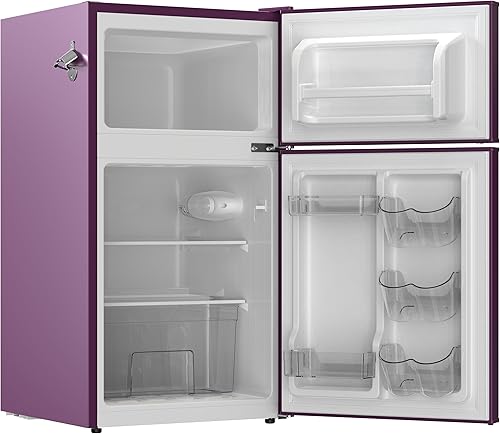 Miniatura 2 de Frigidaire, Refrigerador compacto de 3.1 pies cúbicos de la serie Retro de 2 puertas, abrebotellas lateral integrado, color morado