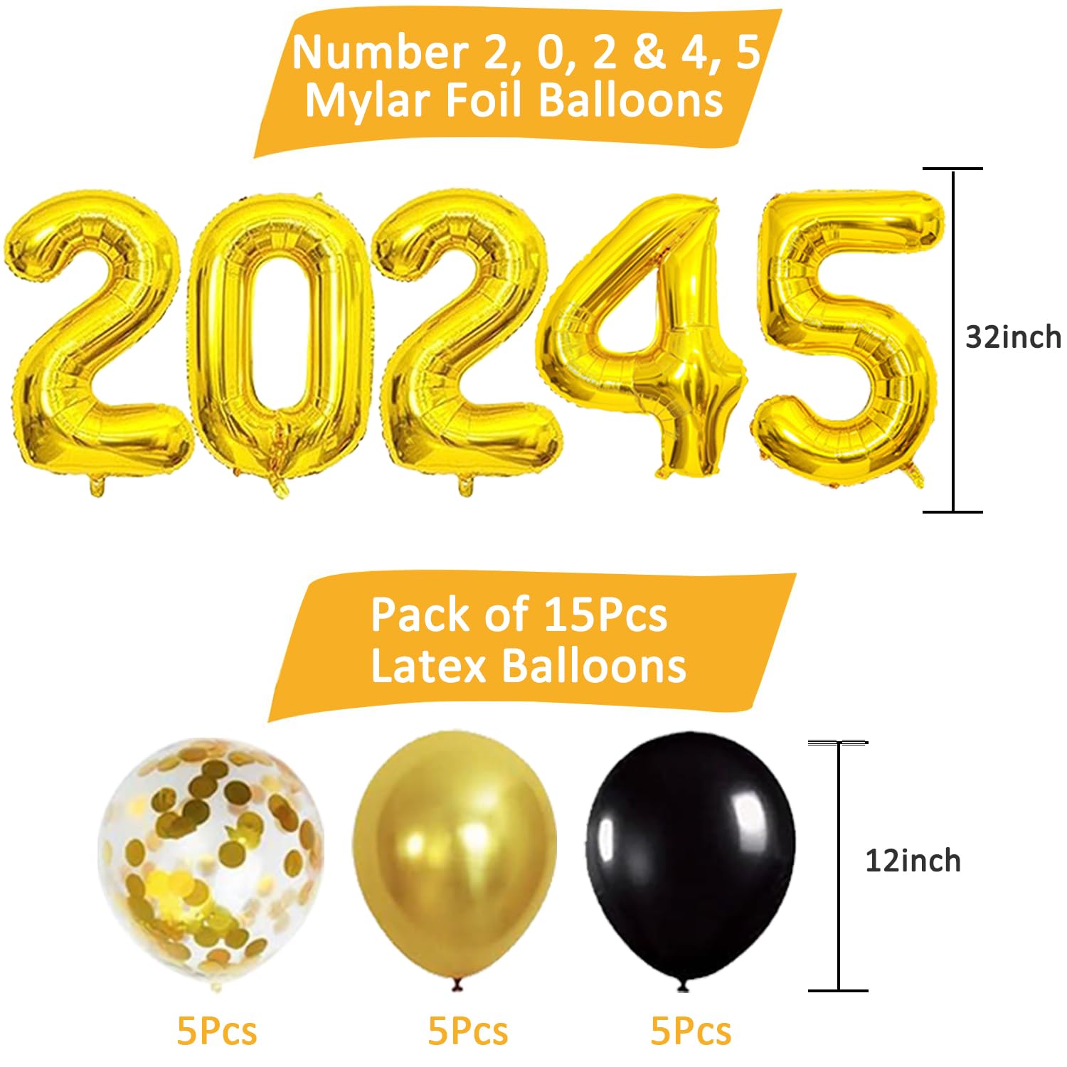 New Years Eve Party Decoration 2025, Large happy New Year Background Banner, New Years Hanging Swirls Decorations - Image 4