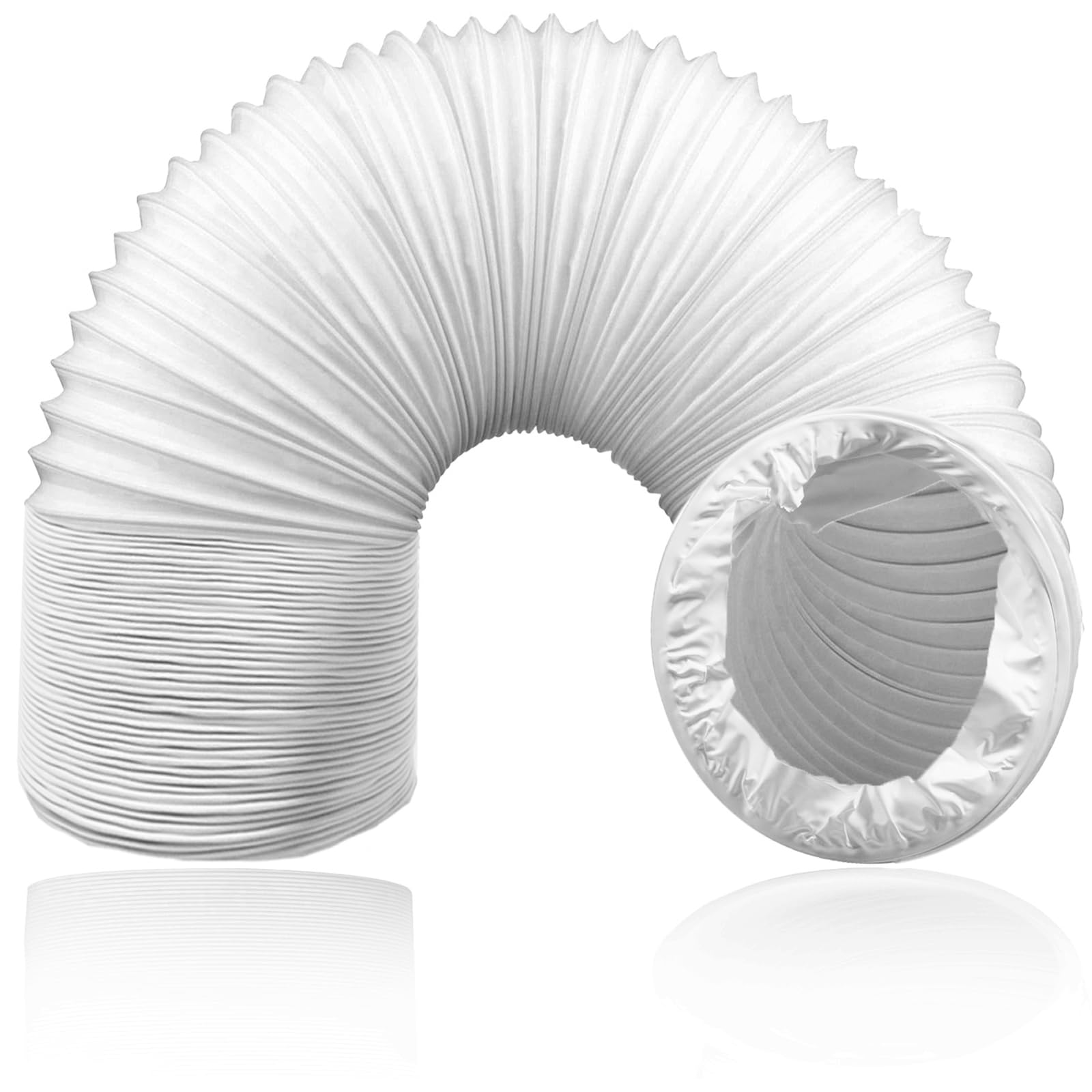 SPARES2GO Air Conditioning Duct Hose 5.9" 15cm 3 Metres PVC Flexible Air Con Vent Universal AC Pipe