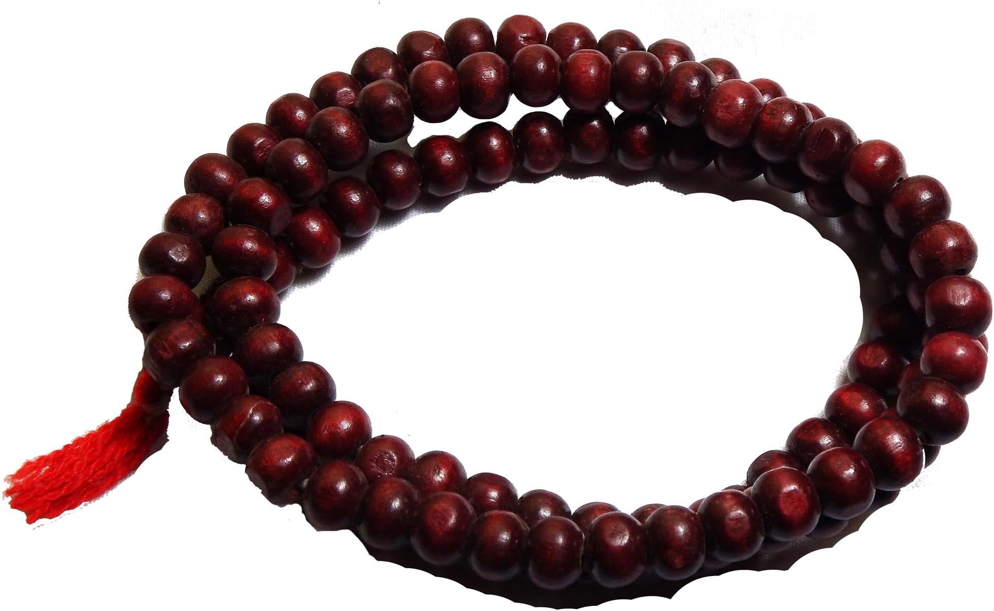 Red Sandalwood 27 Beads Religious Rosary (Japa Mala) Bead Size 8mm