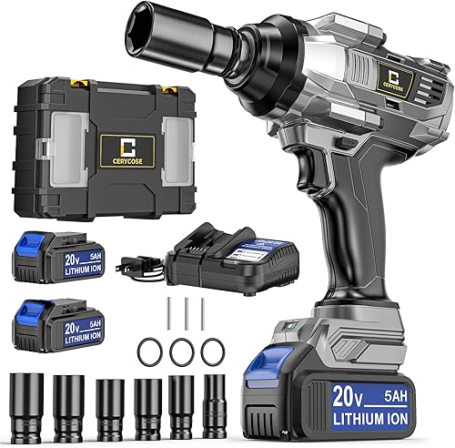 Miniatura 16 de Llave de impacto inalámbrica para batería Dewalt 250FT-LBS 3/8 pulgadas 340N.m Pistola de impacto compacta sin escobillas eléctrica incluye luz de
