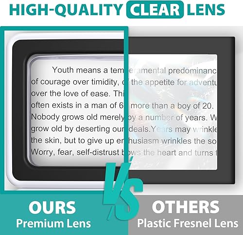 Miniatura 3 de Lupa con regalos de lectura de luz, regalos de calcetines de Navidad para hombres, regalos de mano, lupa de página LED recargable, regalo para papá,