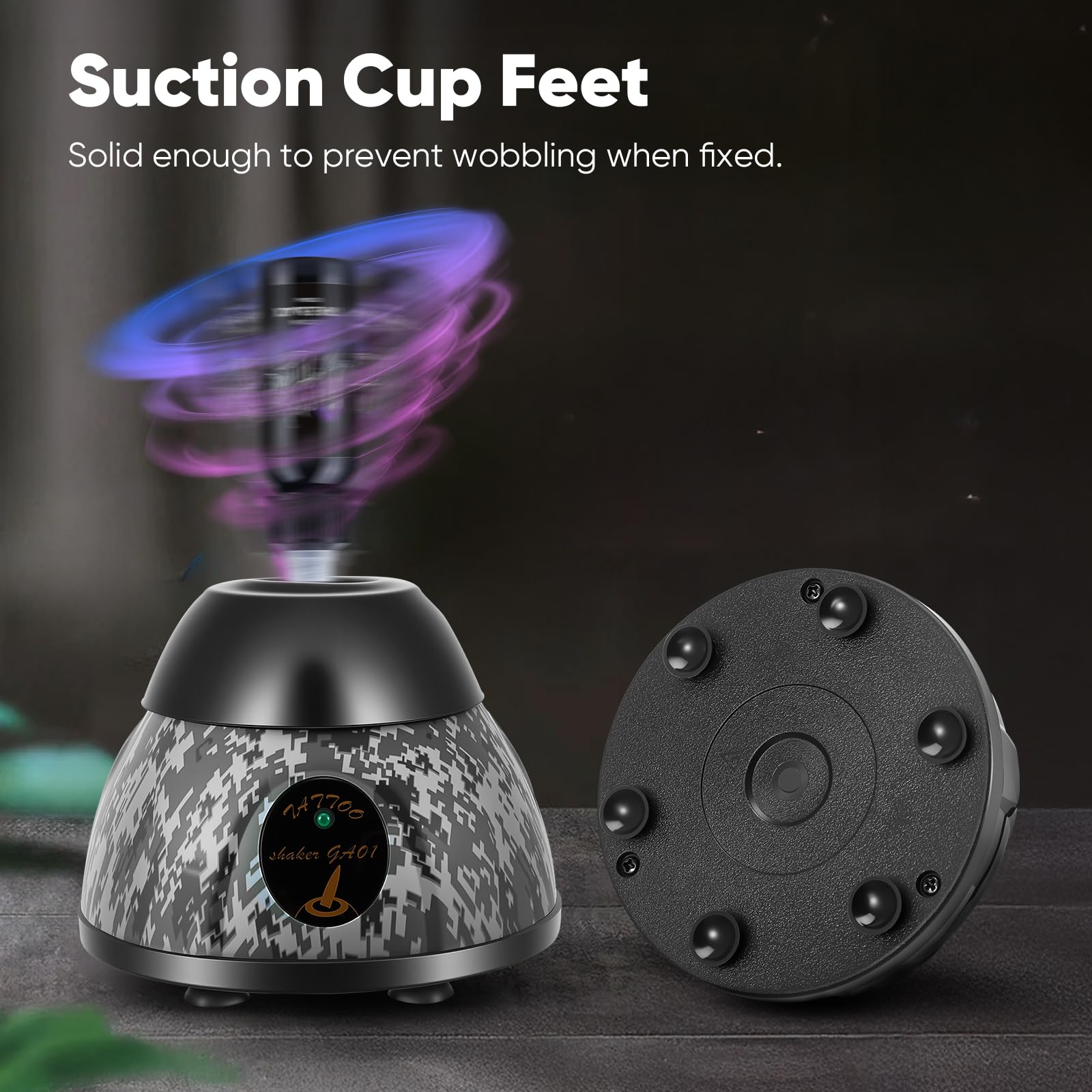 Vortex Mixer Mini 5200 U/min, Elektrischer Pigment Shaker mit Touch-Funktion, Lab Vortex Mischer für Farben Schüttler, Nagellack, Tattoo Tinte, Wimpernkleber, Farbschüttler für Reagenzgläser, Grün