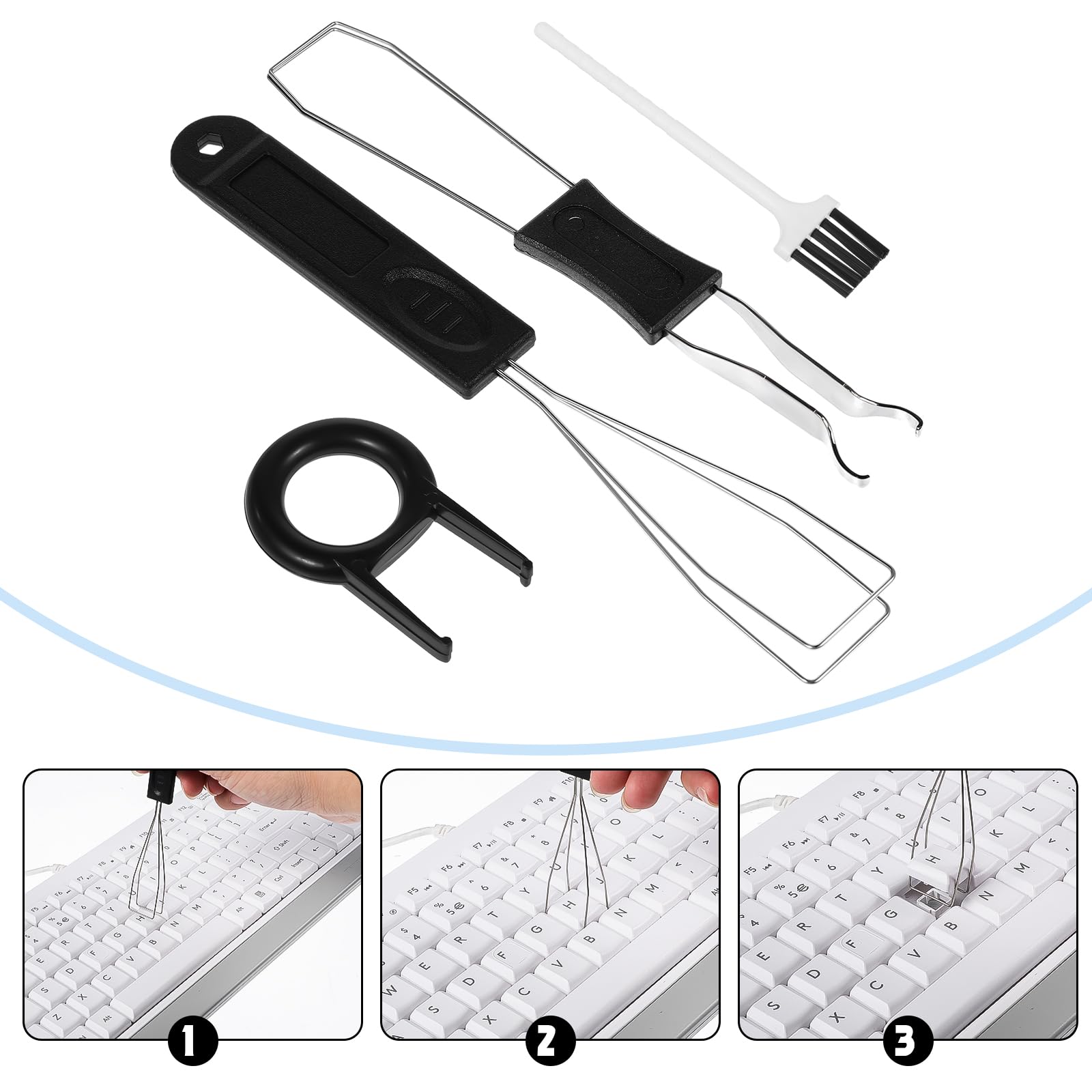 Lot de 4 extracteurs de touches et de commutateurs - Outil de retrait universel pour claviers mécaniques