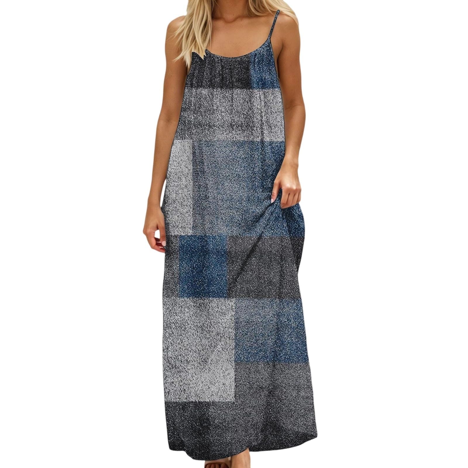 Robe sans manches dos nu coupe ample et décontractée - 8