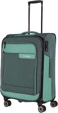 Travelite 4-Wheel Suitcase Size M Soft Shell Made of Recycled Material