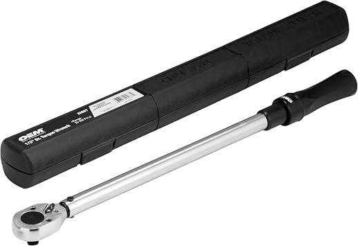 OEMTOOLS 25687 Click Style Torque Wrench | 25-250 Ft/Lbs. of Torque 33.90-337.60 Nm, 1/2 Drive | Bar-Style Wrench Has Both Clockwise and Counterclockwise Operation