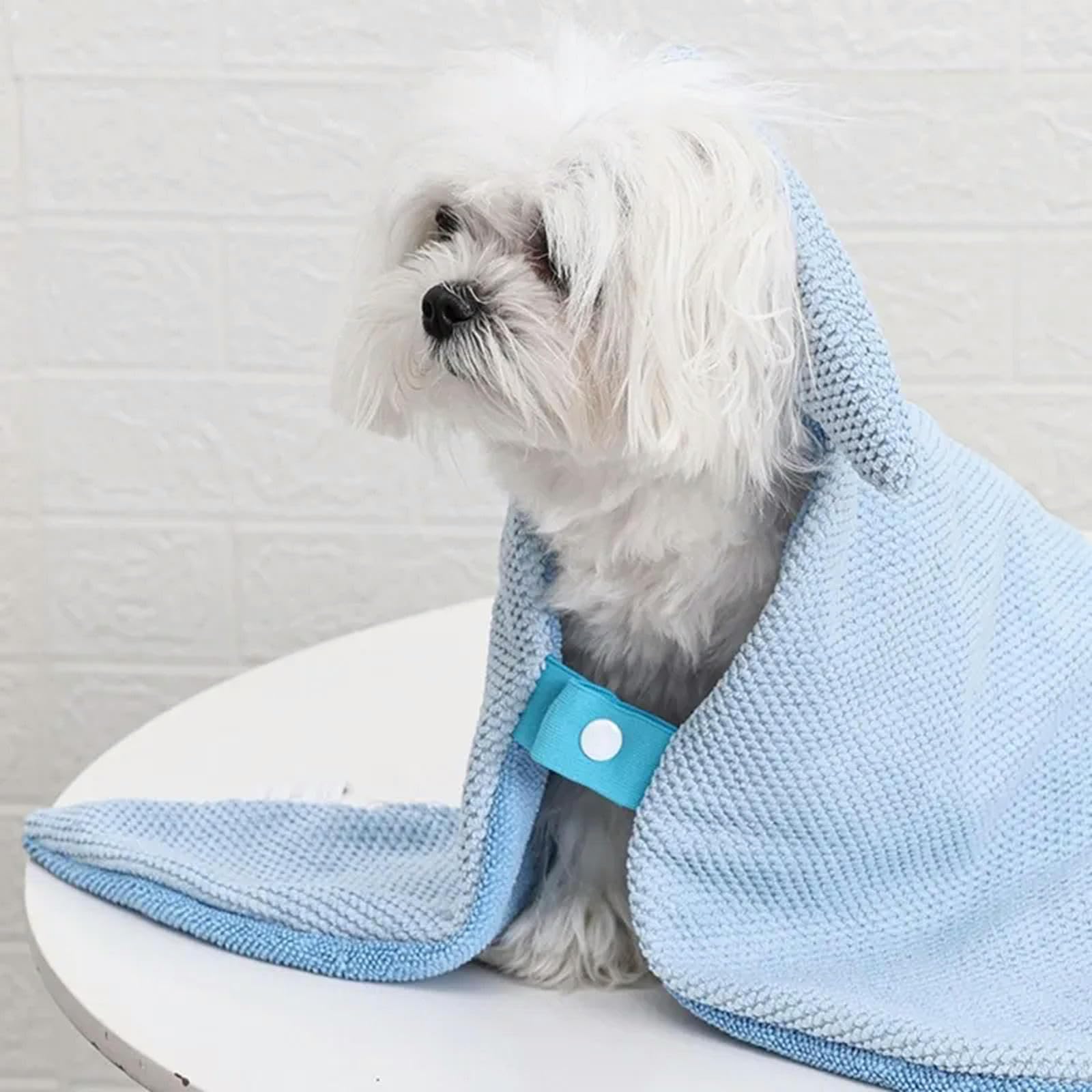 Serviettes pour Chiens pour sécher Les Chiens Serviette de Bain Double Face Super absorbante Fournitures de Bain pour Animaux de Compagnie Mignons pour Chiens et Chats