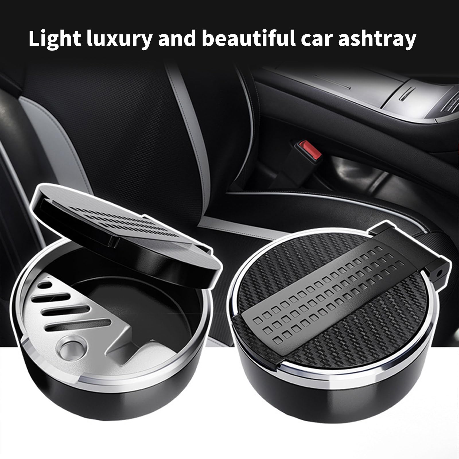 Ubxvamm Compact Car Ashtray with Lid Odor Resistant Cigarettes Holders Vehicle Cupholder Ashtray ABS for Car Cup Holders