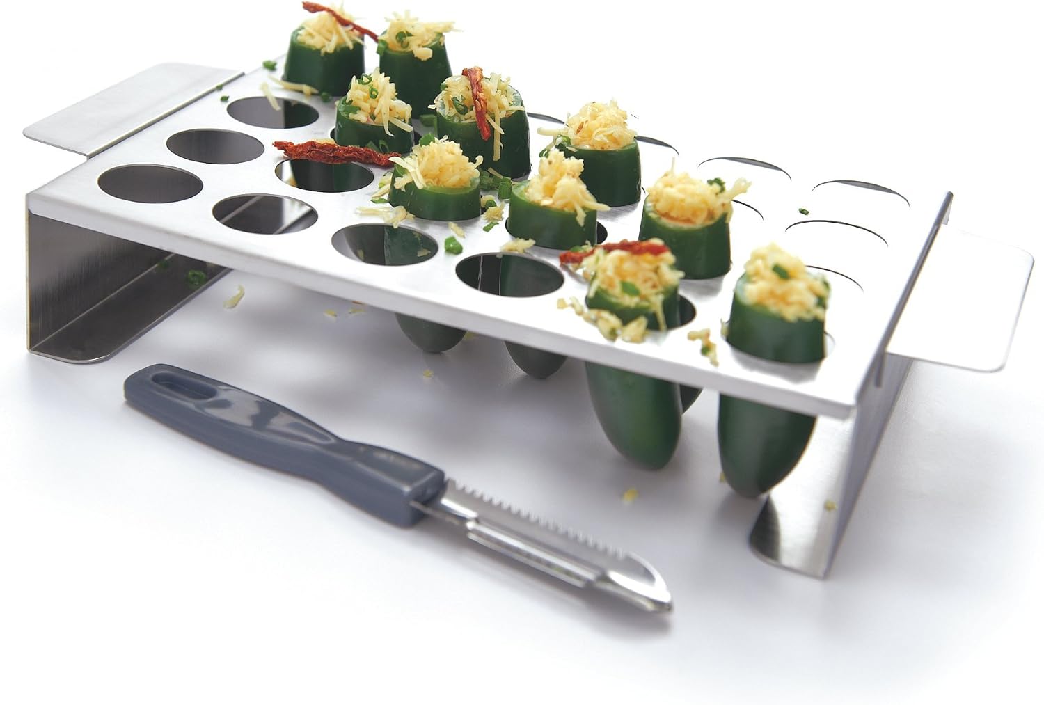 GrillPro 41555 Stainless Steel Pepper roasting Rack for Grill