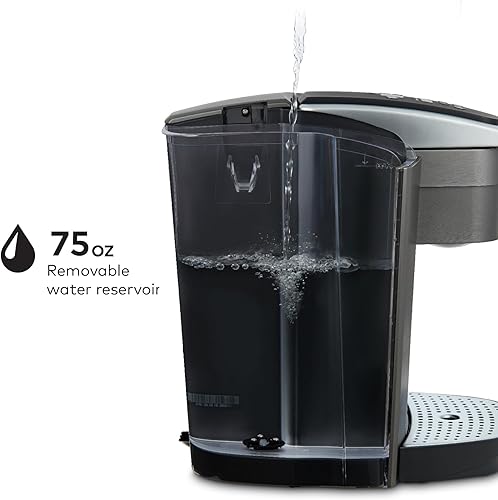 Miniatura 8 de Keurig Cafetera K-Elite cafetera de vainas K-Cup de una sola porción con capacidad de café helado pizarra cepillada