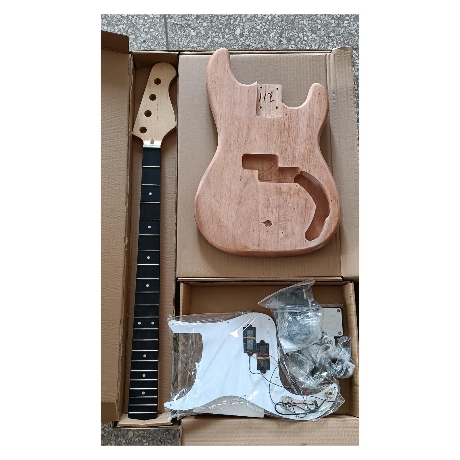 zestaw do gitary diy Zestaw gitary basowej 4 strunowej instrument DIY 43 cale