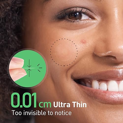 Miniatura 2 de TKTK Parches para espinillas  Parche invisible grande para acné de 0.591in para la cara con ácido salicílico, bordes extra finos de 0.0in para uso