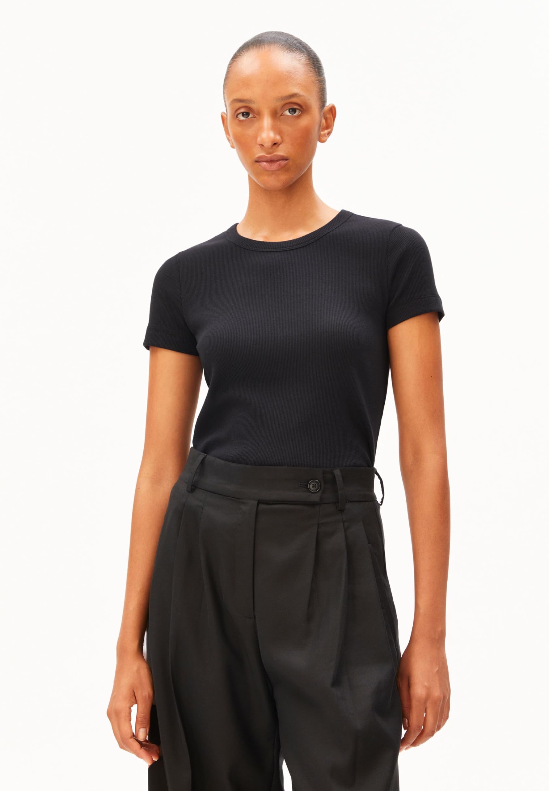 ARMEDANGELS Damen RIPP-T-Shirt aus Bio-Baumwoll Mix KARDAA Slim Fit