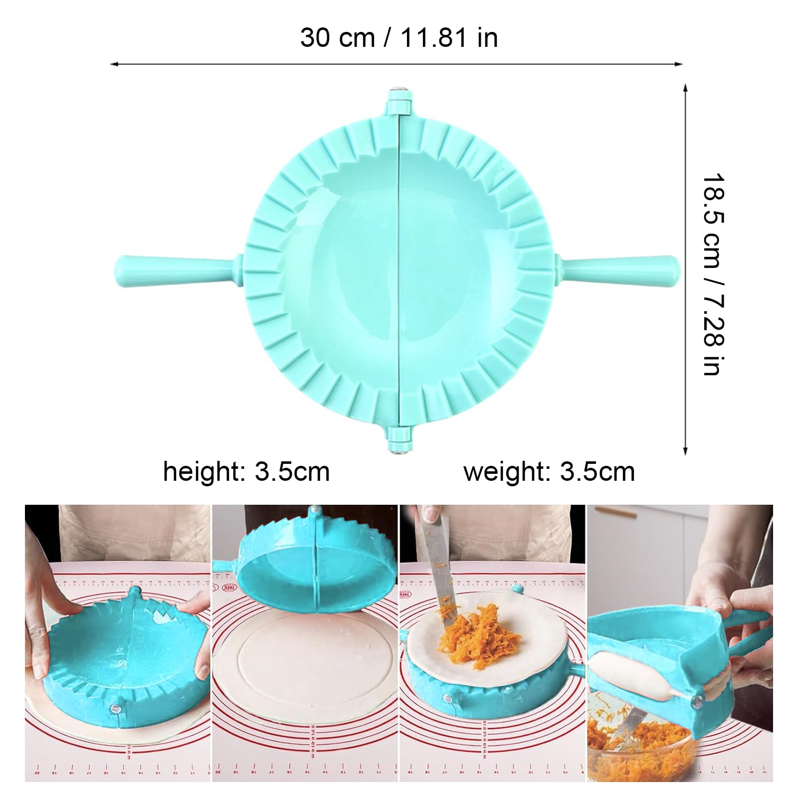 Dumpling Maker,Empanada Maker Press,Tortilla Folder,Tortilla Crimper,Pasta Making Tools,Extra Large