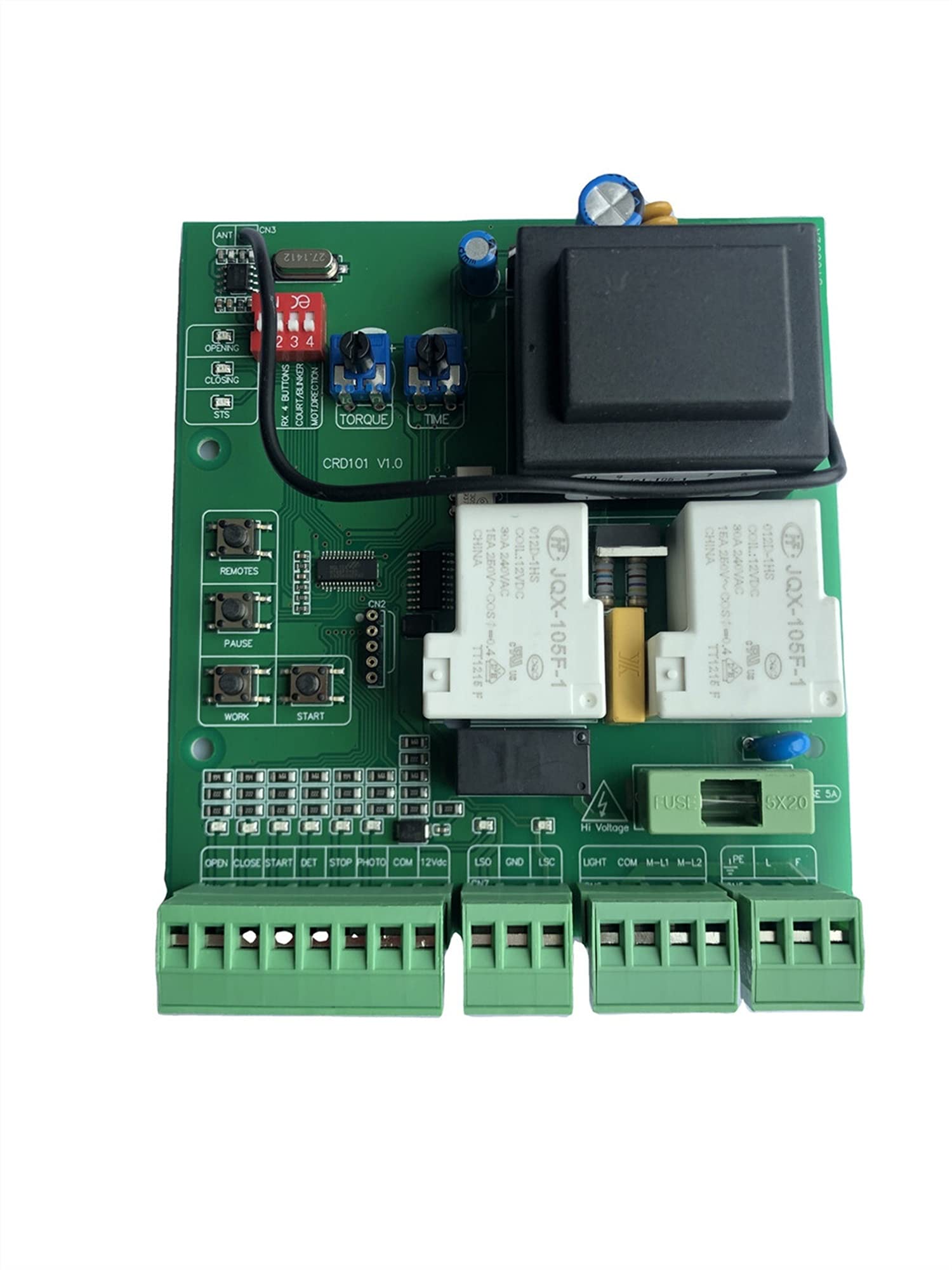 Apricancello automatico Versione universale di Sliding Gate Motor Opener Scheda madre Sostituito Circuit Board può corrispondere a 433.92MHz Rolling Code Remote per sicurezza(1 board 2 remtoe)