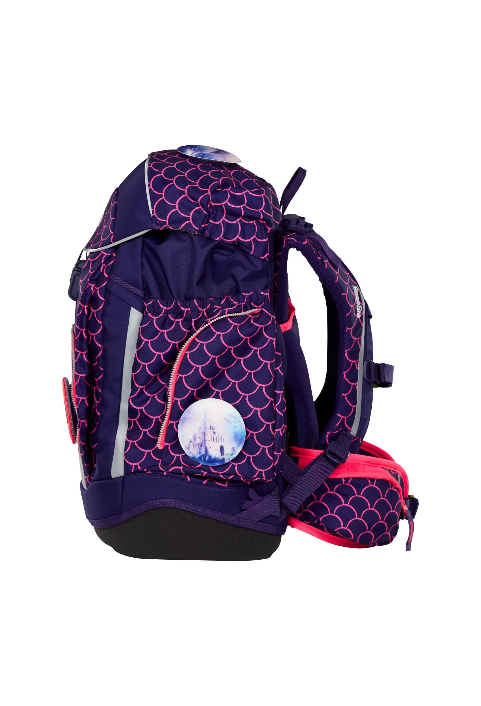 ergobag Tornister szkolny zestaw Maxi Set perłowy miś - fioletowy