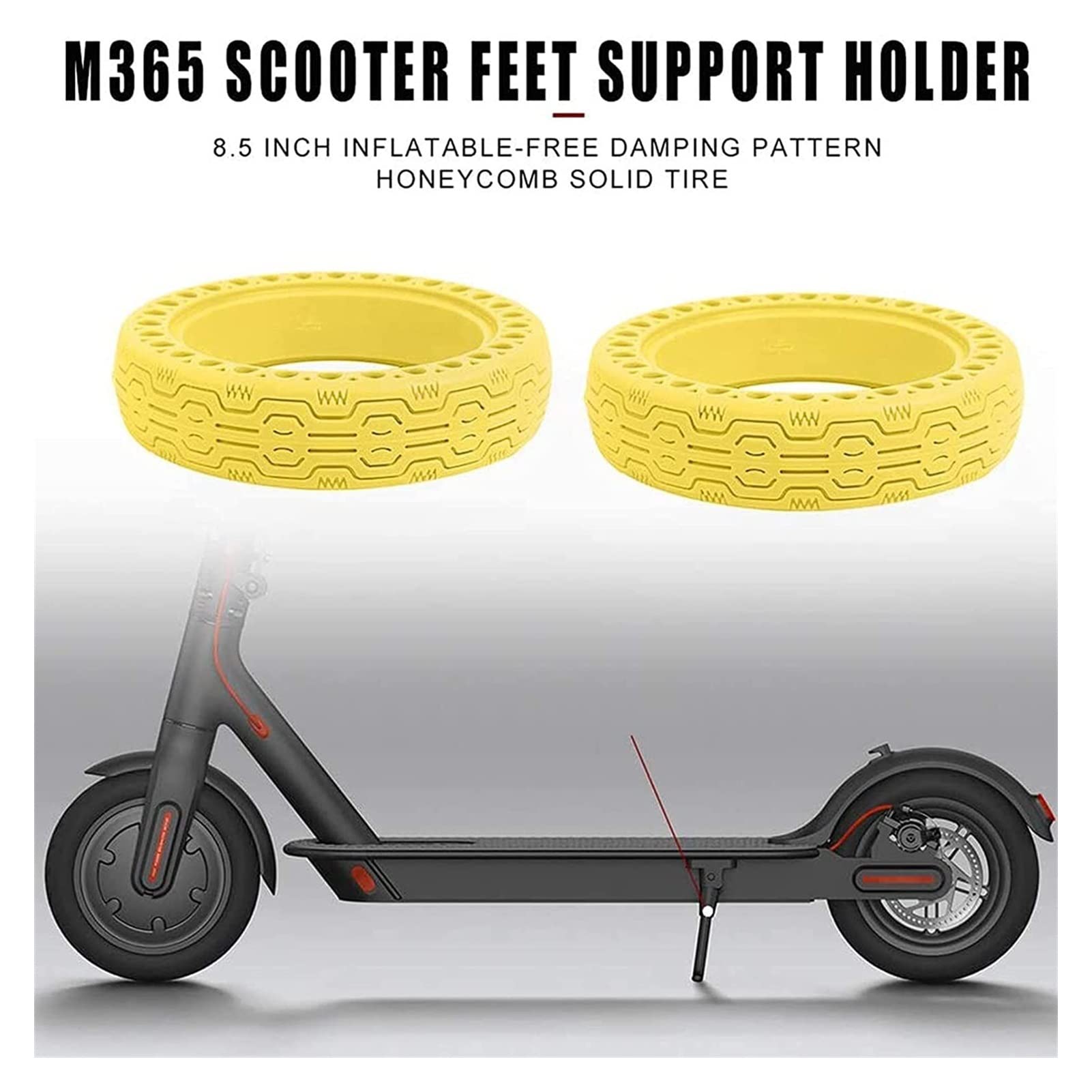 Pneu de Scooter électrique Pneus à Trous Pleins en Caoutchouc de 8,5 Pouces Pneu de Remplacement Non pneumatique pour Roues de Remplacement de Scooter électrique Pneus de Scooter (Bleu 1 pièce)