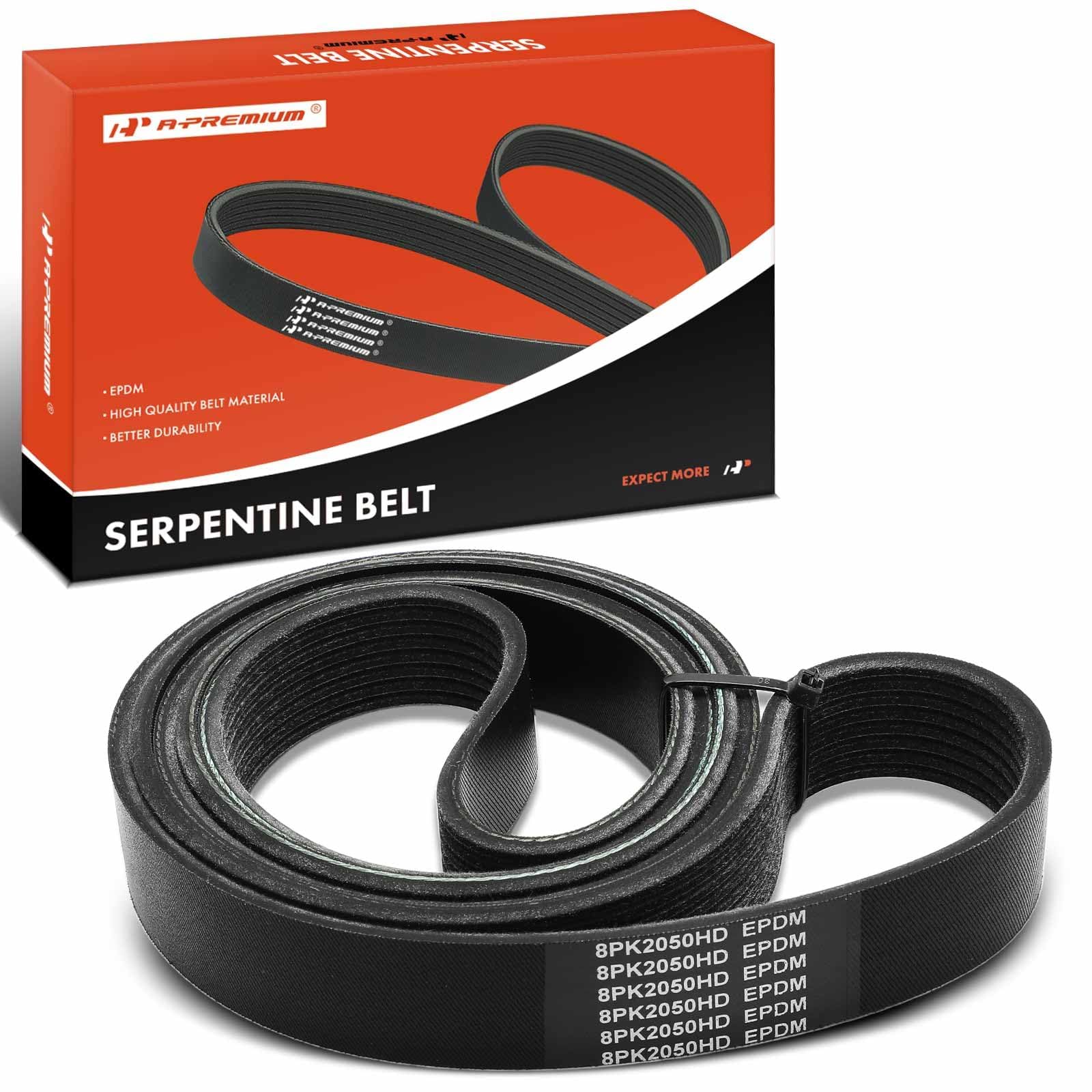 Correa serpentina reforzada de 80.58 pulgadas compatible con Freightliner 8