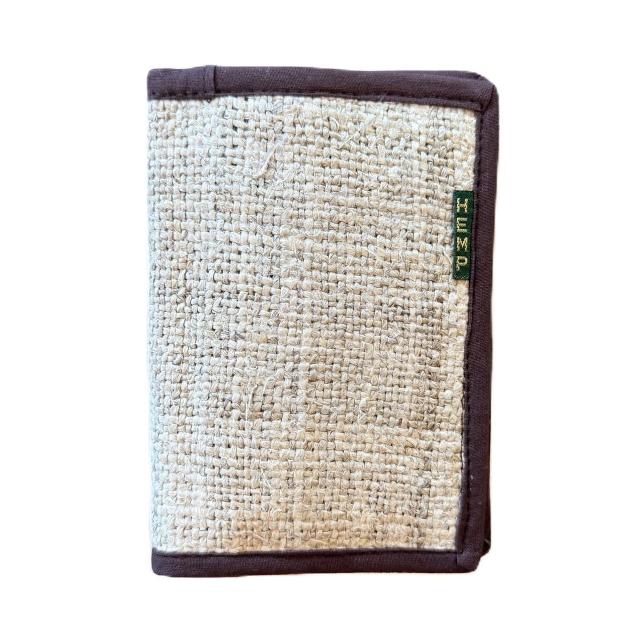 Premium Passport Holder, Dual-Tone Hemp and Cotton Bi-fold Travel Wallet, Navy Blue or Natural with Card Slots, Minimalist Design for International Documents, Natural, Hippie-image-25