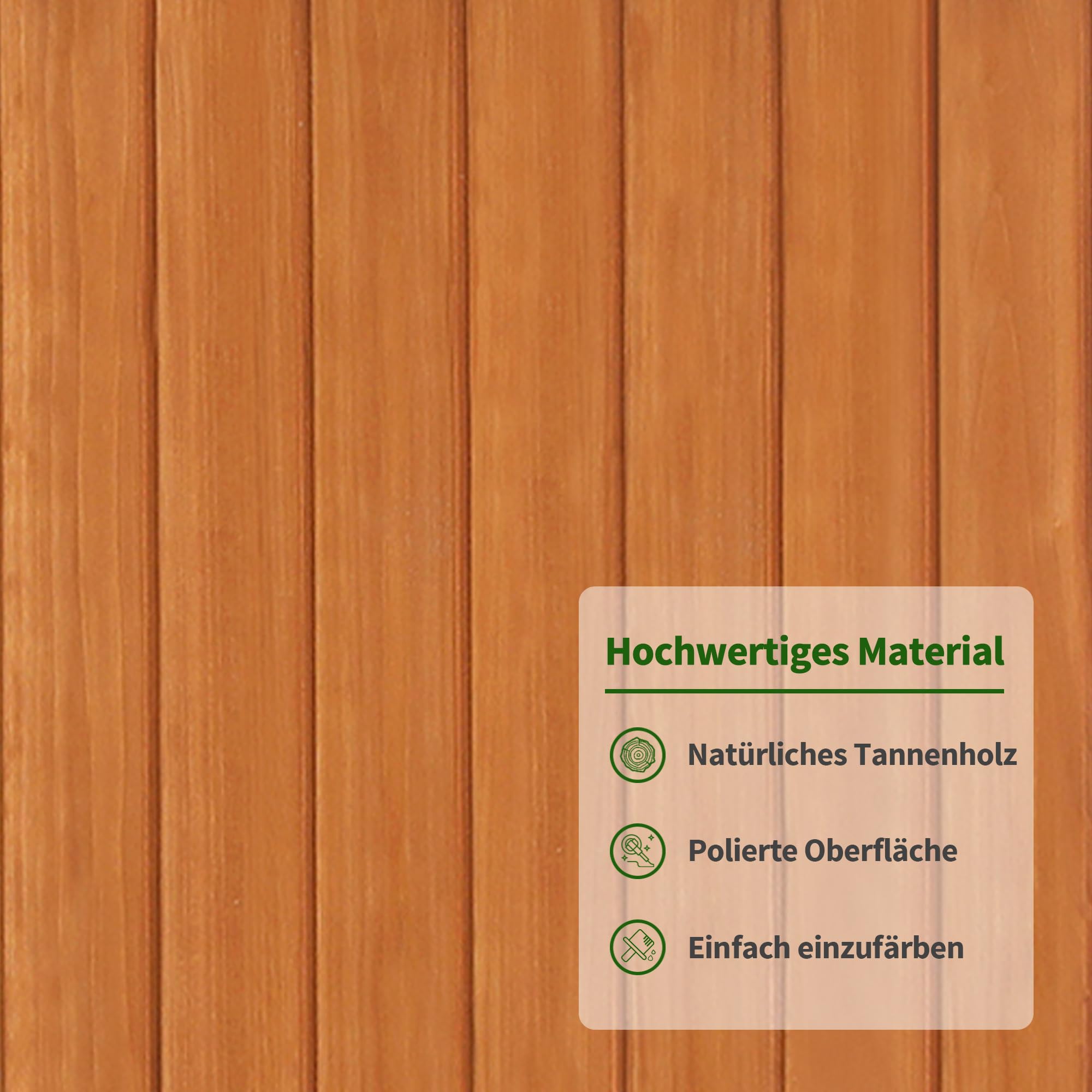 MCombo Gartenschrank Geräteschuppen 1280 Holz Natur 50 x 128 x 88 cm