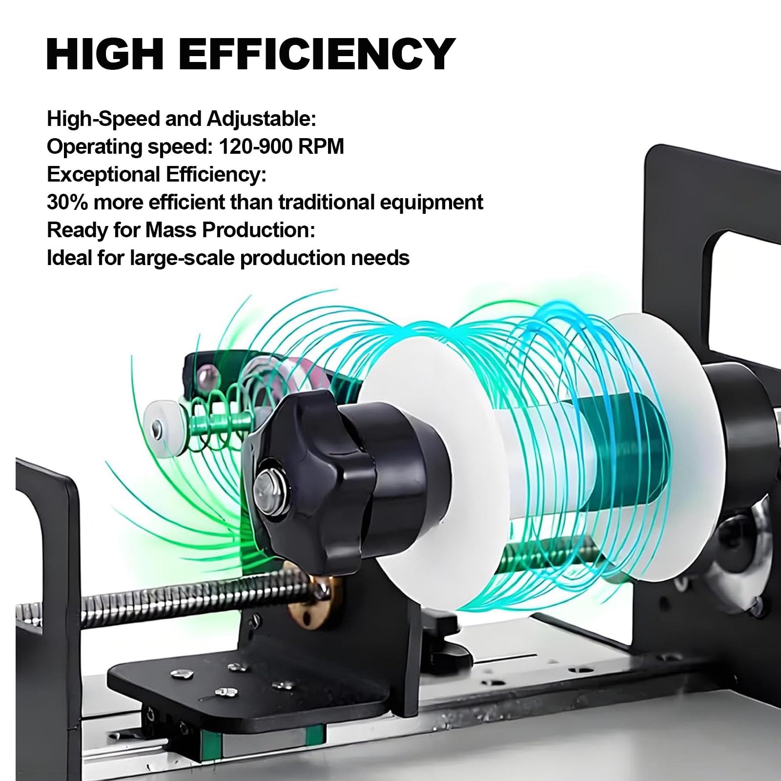 Avvolgitrici Automatiche Industriali per Fili, Macchine Avvolgitrici con Schermo LCD, Precisione 0,01 Mm, velocità Regolabile da 120 A 900 Giri/min, Coppia di 2,3 NM, per Fili Metallici, Lenze da