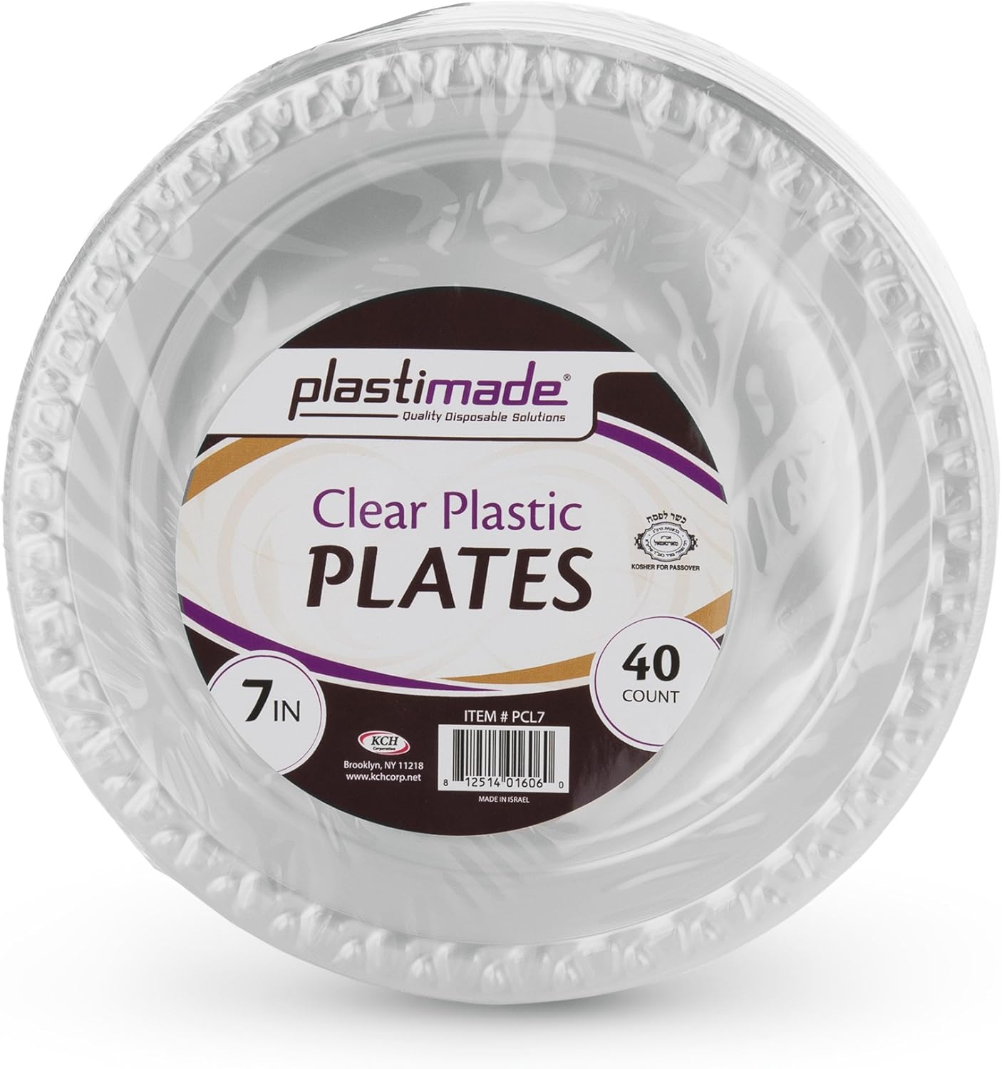 [80 Count] Plastimade 9 Inch Dinner Plates Clear Disposable Heavy Duty Plastic, Ideal For Wedding, Catering, Parties, Buffets, Events, Or Everyday Use, 2 Packs