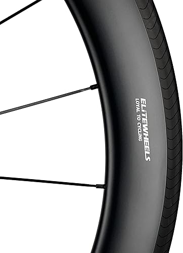 Miniatura 8 de ELITEWHEELS SLT - Ruedas de bicicleta de carretera de fibra de carbono 700C, cubo de rodamiento de cerámica sin cámara, juego de ruedas compatible