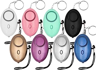 KOSIN Safe Sound Personal Alarm, 8 Pack 140DB Personal Security Alarm Keychain with LED Lights, Emergency Safety Alarm for Women, Men, Children, Elderly