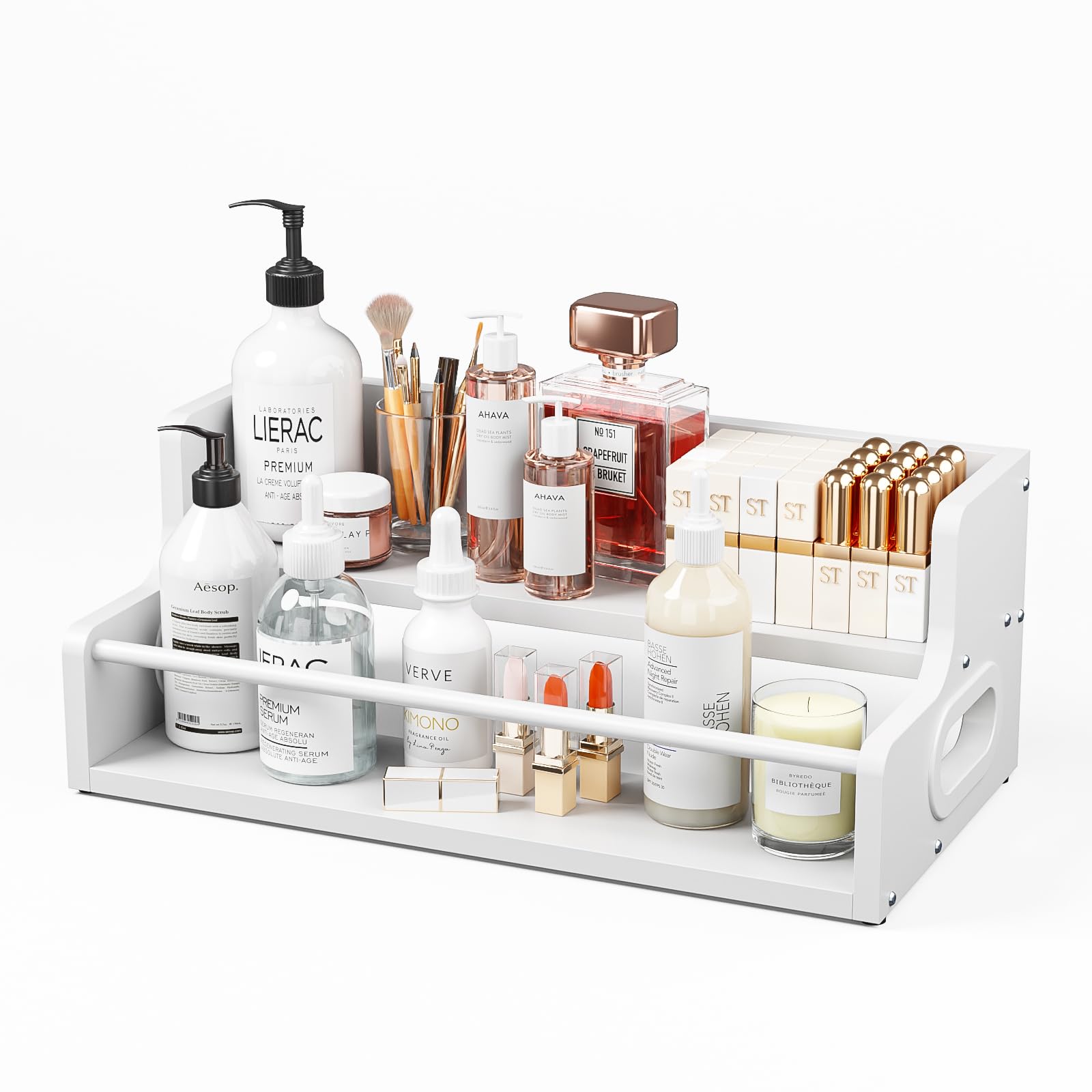 Photo 1 of KLM 2-Tier Tabletop Wine Rack - White