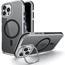 iPhone 11 Case [Translucent Black Anti-Yellow] Compatible with MagSafe, Magnetic Non-Slip Case with Camera/Stand, Premium Protection Shockproof Cover