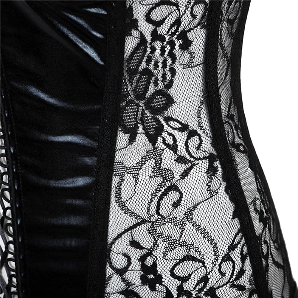 Lencería Sexy para Mujer Cinturón Negro Liguero Encaje Lencería Sexy (Color: Negro, Tamaño: 6XL) (Negro pequeño) (Negro Grande)
