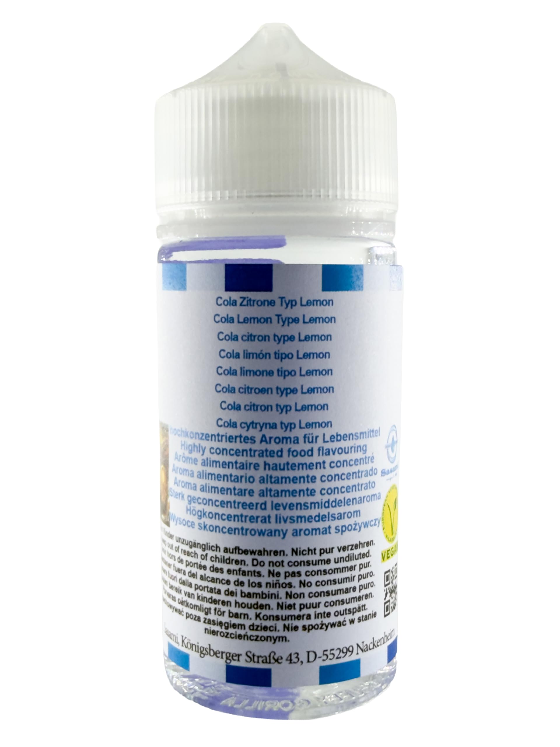 Cola Zitrone Typ Lemon Aroma Konzentrat - Vegan - Sasami - 100ml