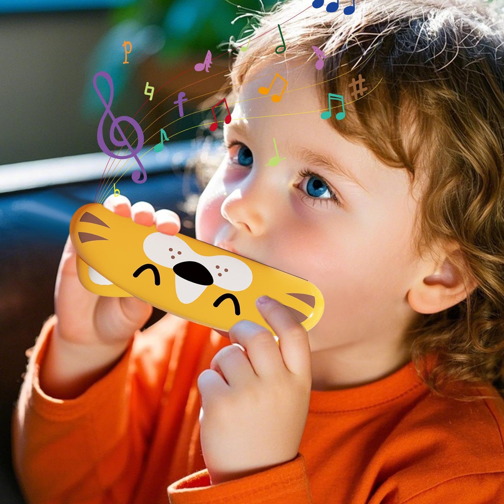 Mundharmonika für Kinder, Harmonika-Spielzeug, Musikinstrument für frühes Lernen, Cartoon-Mundharmonika mit Tiermotiv, Musikinstrumentenspielzeug für Anfänger