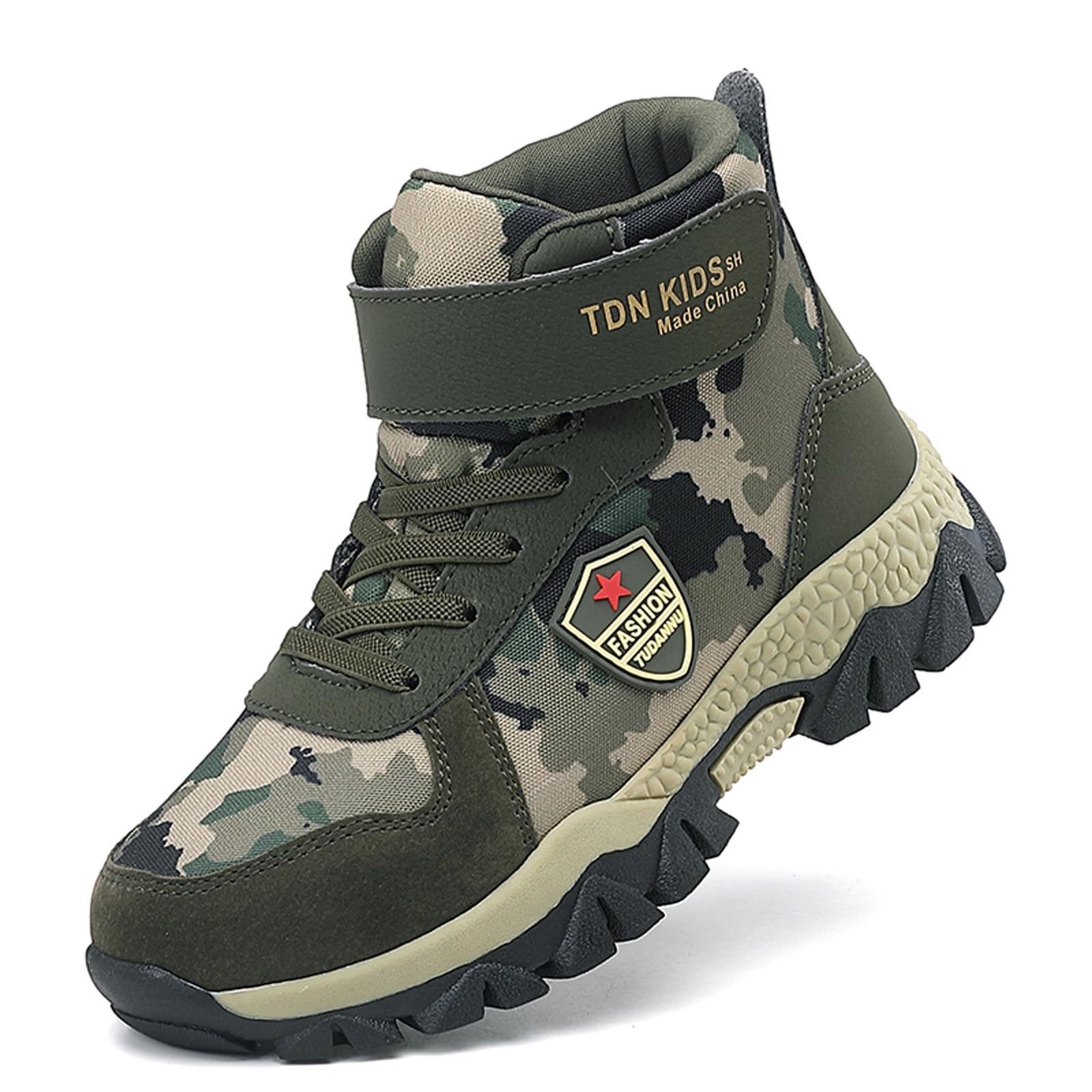 Kids Hiking Boots Boys Camouflage Walking Climbing Sneaker Outdoor Non-slip Warm Winter Snow Boots