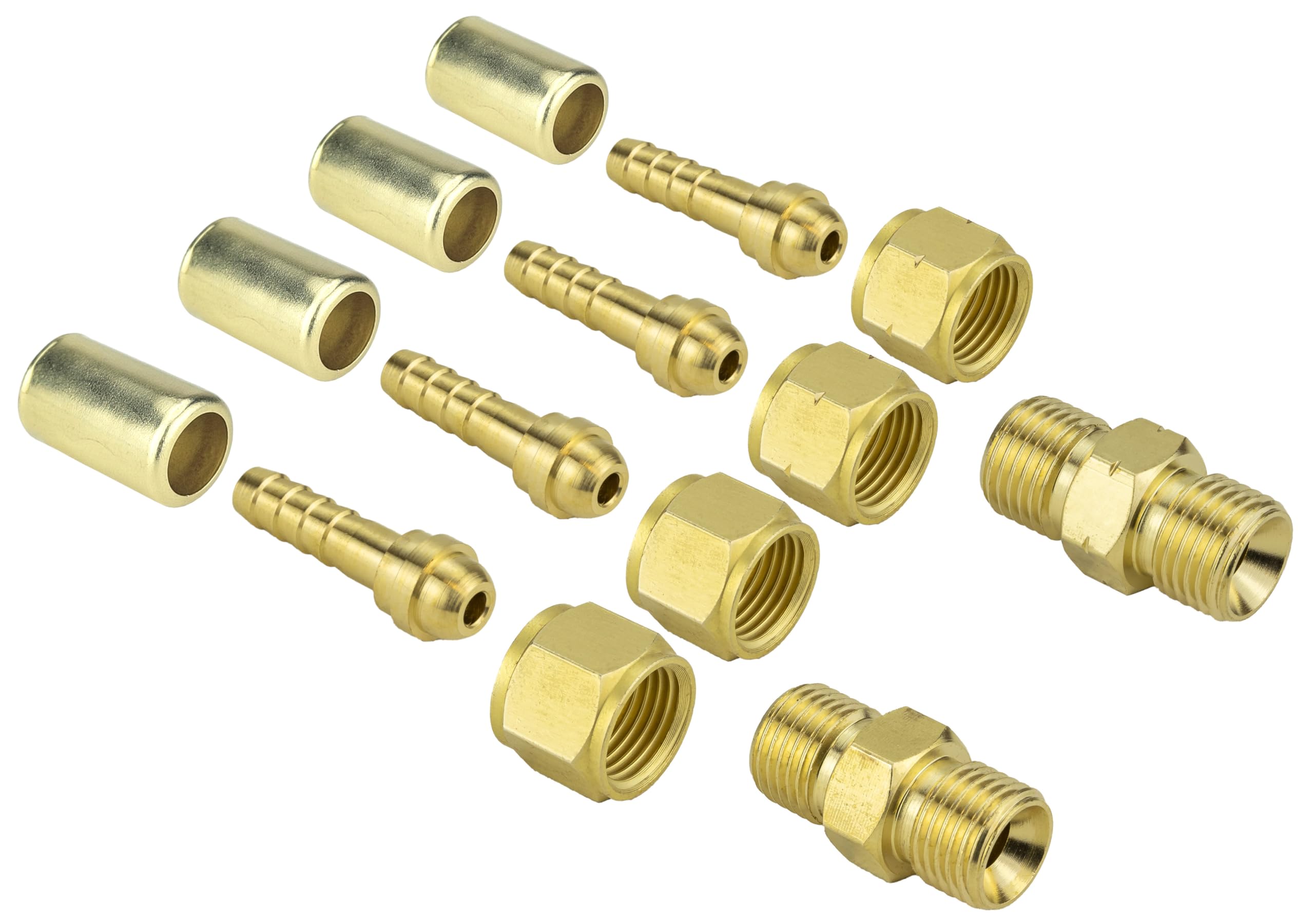 SÜA® - Repair Kit for Twin Oxy/Fuel 1/4" I.D. Welding Hoses with Size "B" 9/16"-18 Connectors + Couplers - Oxygen and Acetylene/Propane