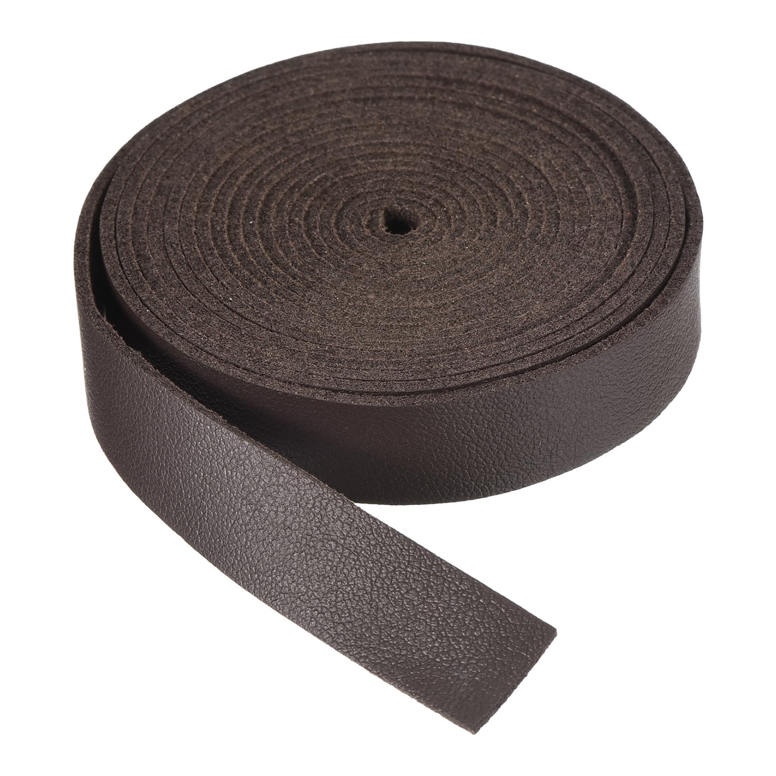 DMiotech Dark Brown Faux Leather Strap 0.5 Inch Wide 78 Inch Long Flat Leather Belt Strip 1.3mm Thick Single Sided Cord for Arts Craft DIY Traction Ropes