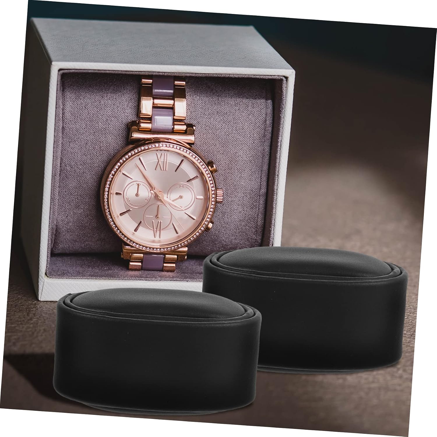 9pcs Decorative Watch Pillows for Jewelry Display Soft Pu Cushion for Bracelets and Watches Elegant Organizer for Bangle and Wrist Chains