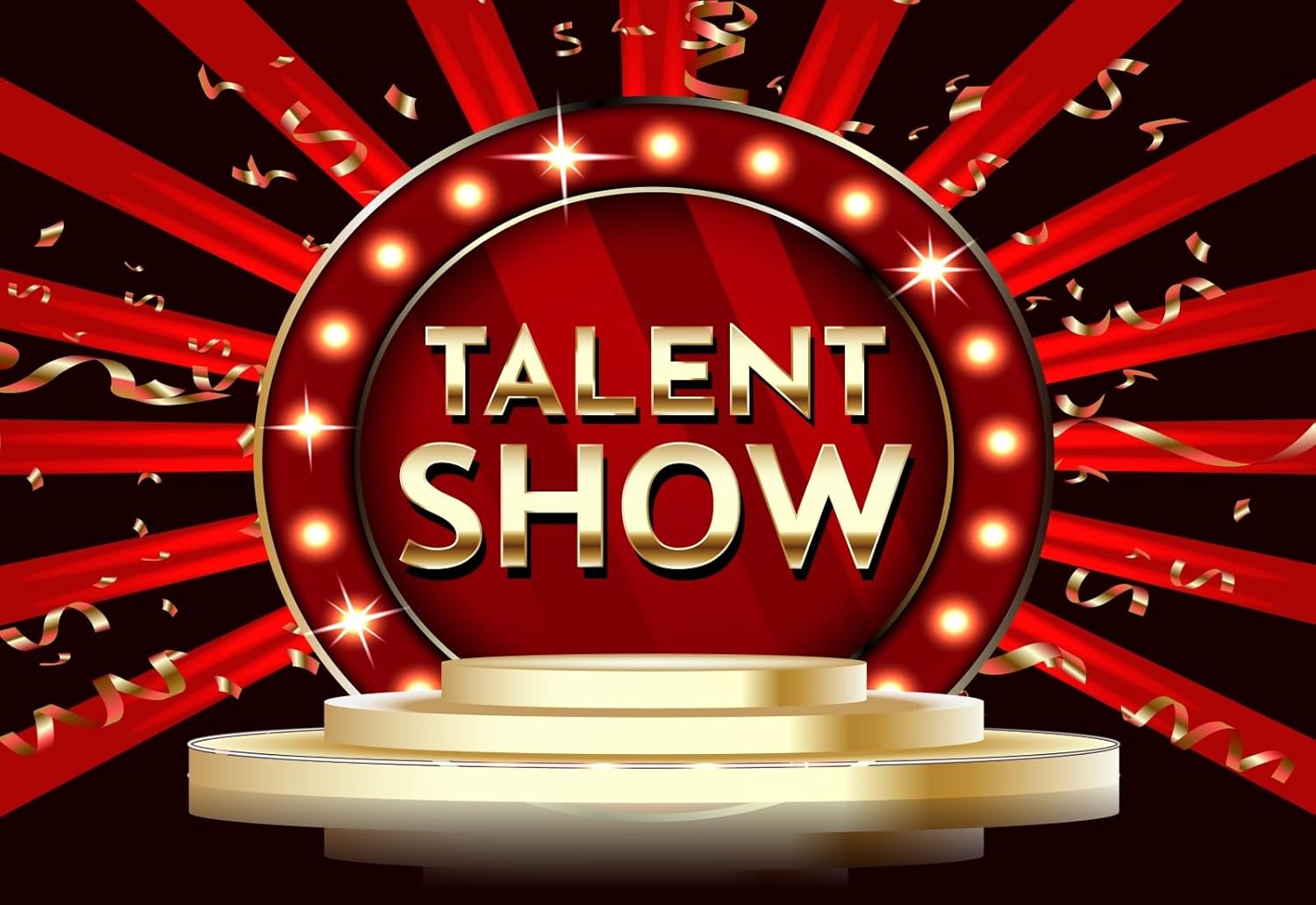 10x8ft Talent Show Backdrop Game Magic Music Dance Show Prom Background Kids Family Business Graduation Party Birthday Cake Table Banner Photoshoot Props