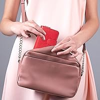 Vista 7 de Estuche organizador de tarjetas de crédito RFID, Rojo -, Minimalista