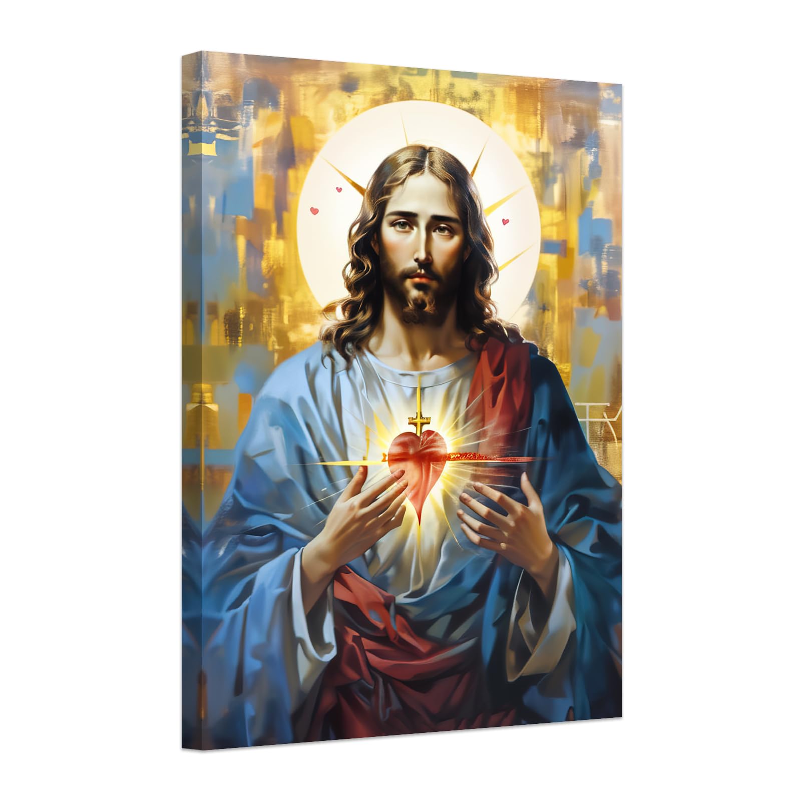 ZXHYWYM Catholic Christian Wall Art Jesus Canvas Print Christian God Pictures Living Room Bedroom Decor Abstract Religious Faith Spiritual Gifts (C, (60.00 x 90.00 cms)) โ image 1