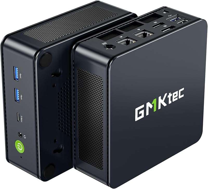 GMKtec Mini-PC M6 Ultra Gaming Barebone Ryzen 5 7640HS (mis à Niveau vers 6600H/6800U), sans RAM, sans SSD, Double Carte réseau LAN 2,5 GbE, Triple écran 4K, WiFi 6, USB4, BT 5.2, DP, HDMI 2.0