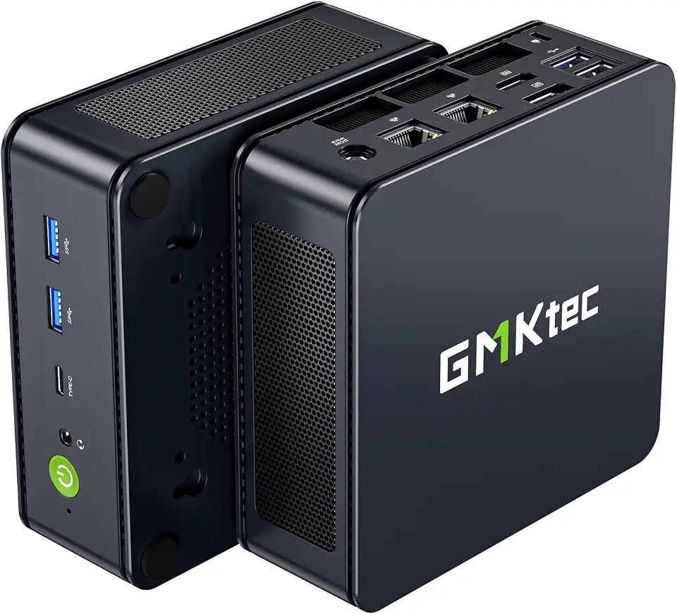 Gmktec M6 Ultra Gaming Barebone Mini-PC Ryzen 5 7640HS (aufgerüstet auf 6600H/6800U), KEIN RAM, KEINE SSD, Dual-NIC-LAN 2.5GbE Mini-Computer, dreifaches 4K Display, WiFi 6, USB4, BT 5.2, DP
