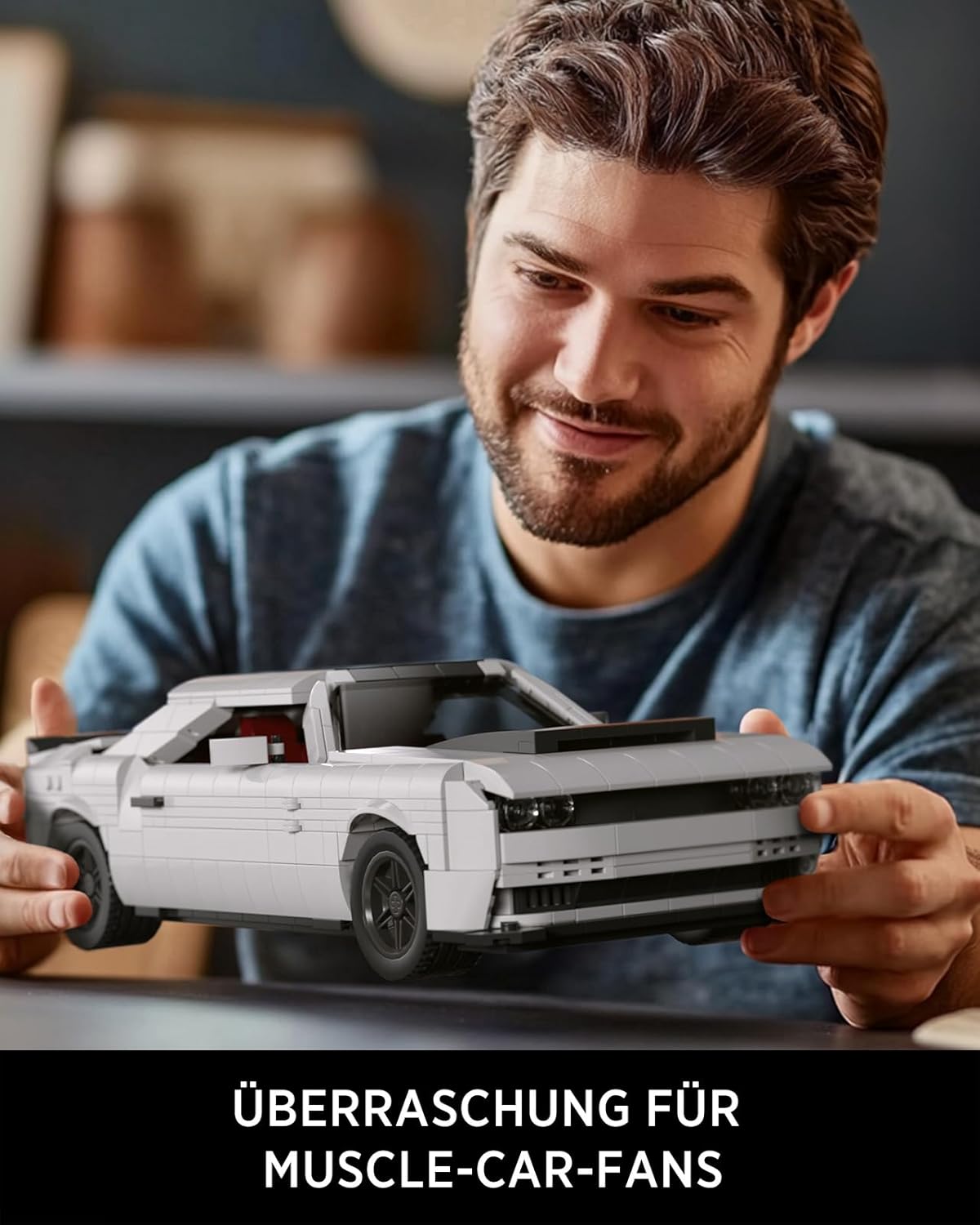 Nifeliz Demon Muscle CAR Model Set, Iconic Building Toy Model for Adults, Ideal Display Set for Gift-Giving to Muscle Car Fans (1225 PCS, NF10284)