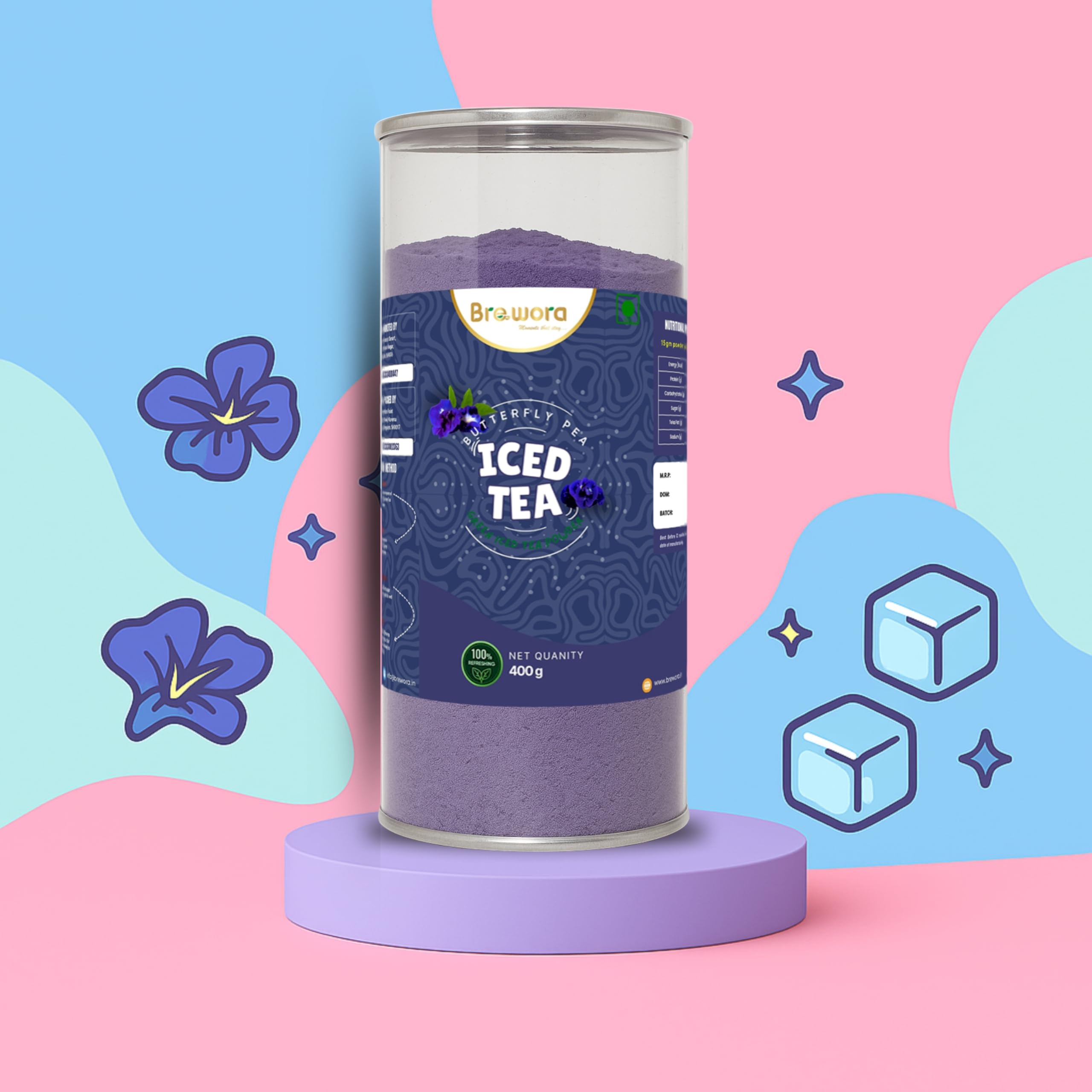 Brewora Butterfly Pea Iced Tea 1