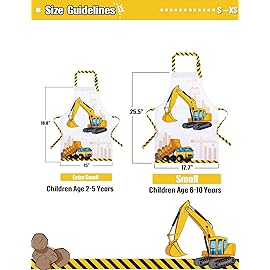 WERNNSAI Truck Kids Art Aprons for Cooking - Kids Painting Apron for Boys age 2-5, Toddler Kid Art Smock Toddler Chef Aprons for Children Kitchen Baking Gardening Party Birthday Gift