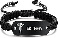 Vista 24 de Pulseras de alerta médica para mujeres y hombres Pulsera de identificación médica para hombres Pulsera de alerta médica para diabetes T1D T2D