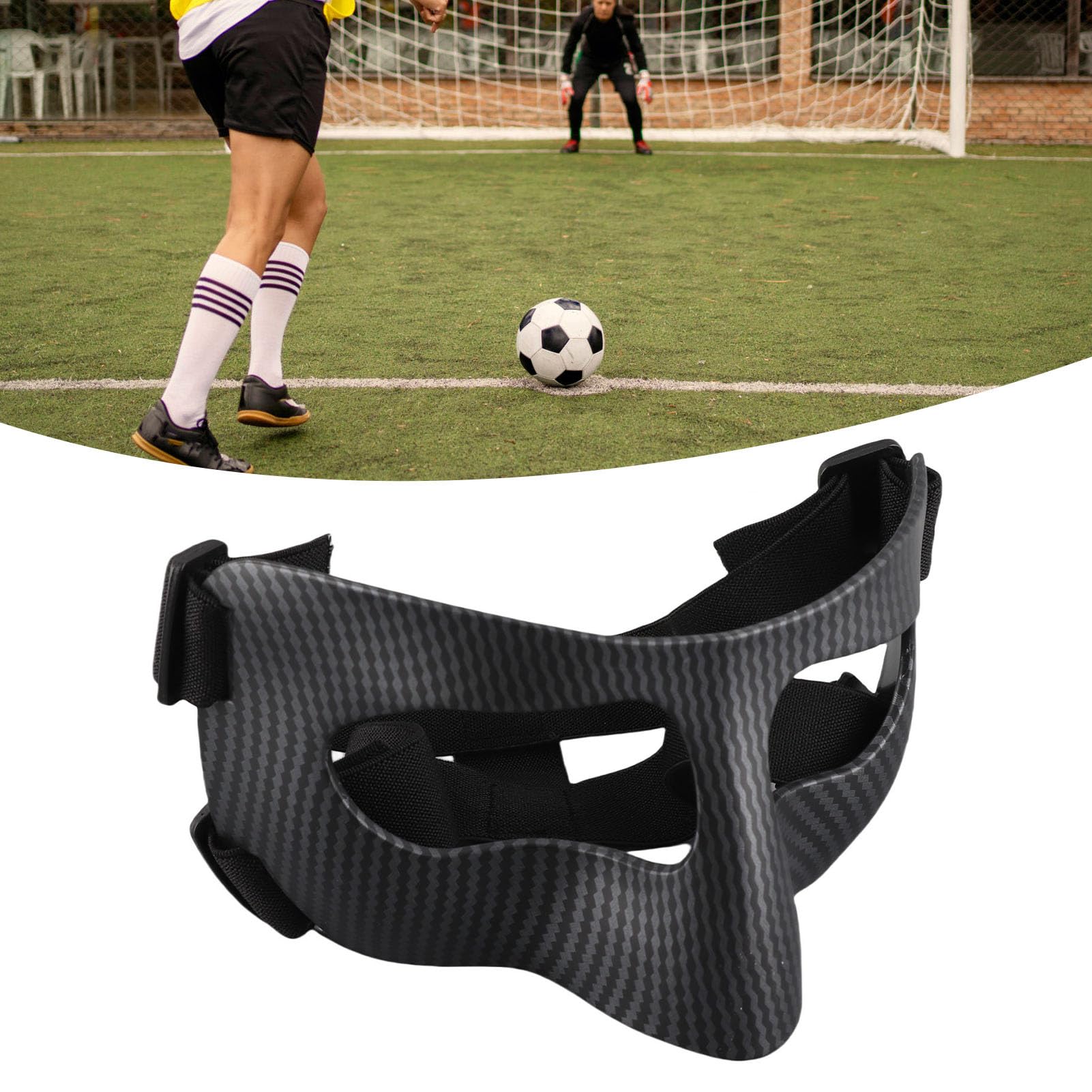 Pongnas Nasenschutz, Stoßdämpfender Sport-Gesichtsschutz für Fußball, Basketball, Kampfsport, mit Strapazierfähigem, Hochfestem Material und Konturiertem Design für Komfort